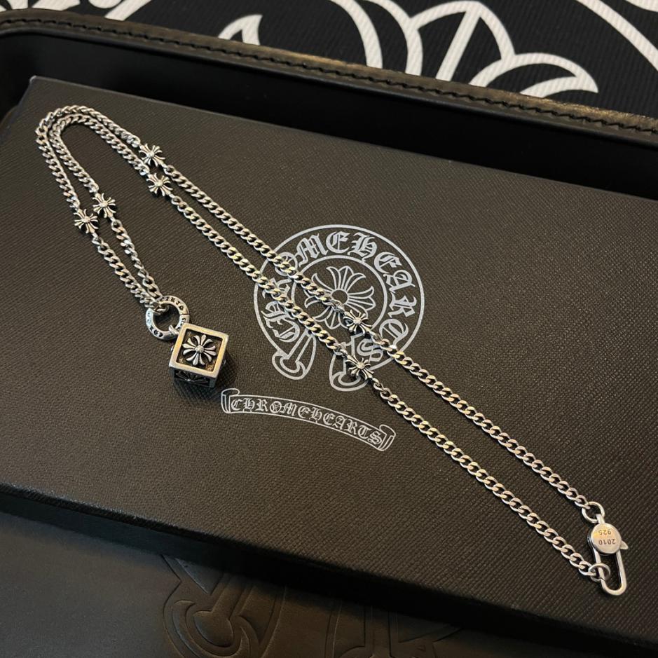 réplica,joyas,joyería,1:1,replica,fake,lujo,barato réplica,joyas,joyería,1:1,replica,fake,lujo,barato Collar lateral cruzado vintage Chrome Hearts