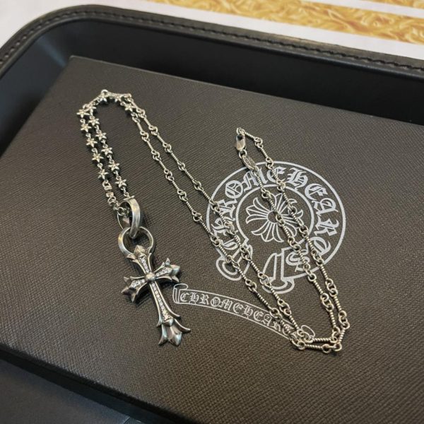 réplica,joyas,joyería,1:1,replica,fake,lujo,barato Collar de cinco estrellas de bambú vintage Chrome Hearts