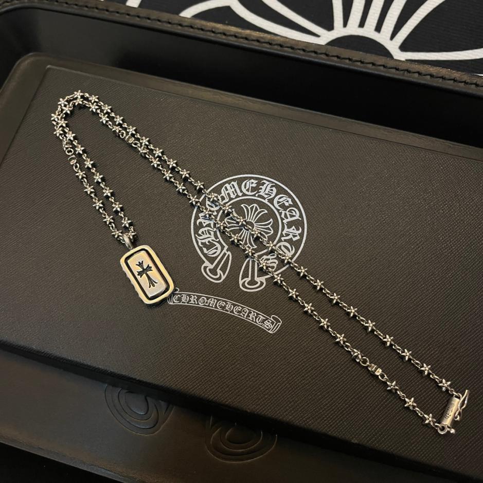 réplica,joyas,joyería,1:1,replica,fake,lujo,barato réplica,joyas,joyería,1:1,replica,fake,lujo,barato Collar vintage de cinco estrellas Chrome Hearts