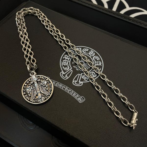 réplica,joyas,joyería,1:1,replica,fake,lujo,barato Collar Vintage Corazones Cromados