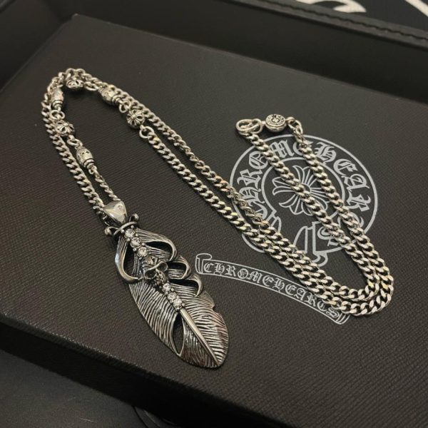 réplica,joyas,joyería,1:1,replica,fake,lujo,barato Collar lateral retro con múltiples elementos Chrome Hearts