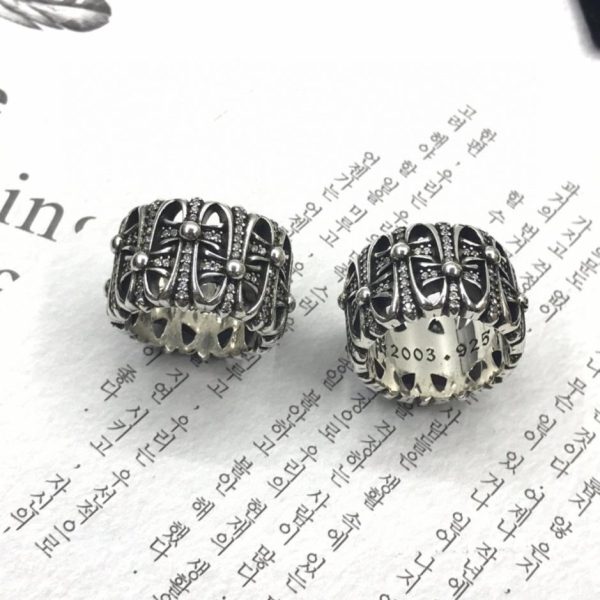 réplica,joyas,joyería,1:1,replica,fake,lujo,barato Anillo de lápida de corazones cromados