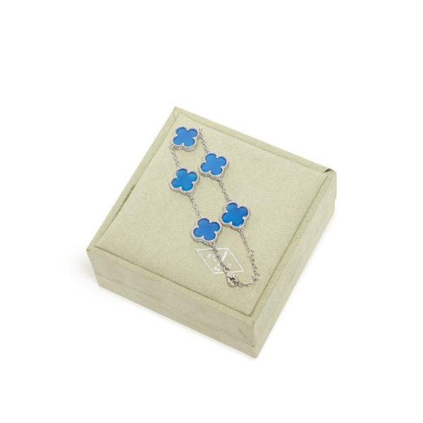 réplica,joyas,joyería,1:1,replica,fake,lujo,barato [Versión de alta calidad] Pulsera de trébol de cinco hojas (C23F)