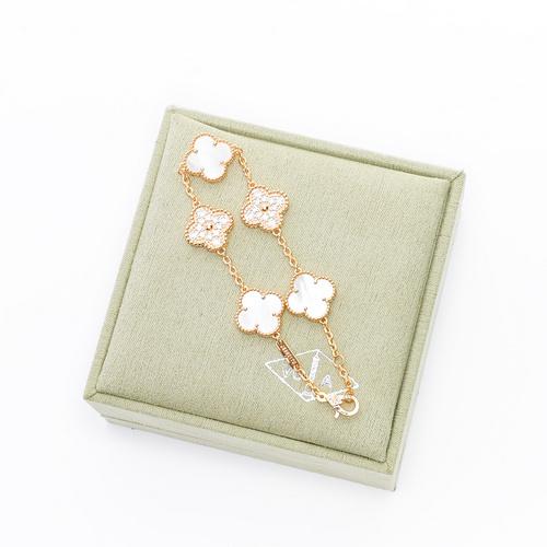 réplica,joyas,joyería,1:1,replica,fake,lujo,barato [Versión de alta calidad] Pulsera de trébol de cinco hojas (FF8D)