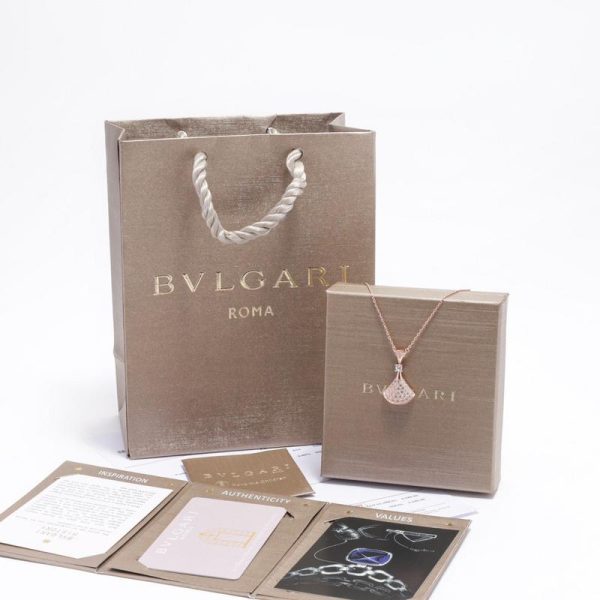 réplica,joyas,joyería,1:1,replica,fake,lujo,barato [Versión de alta calidad] Collar con colgante en forma de abanico BVLGARI (719B)