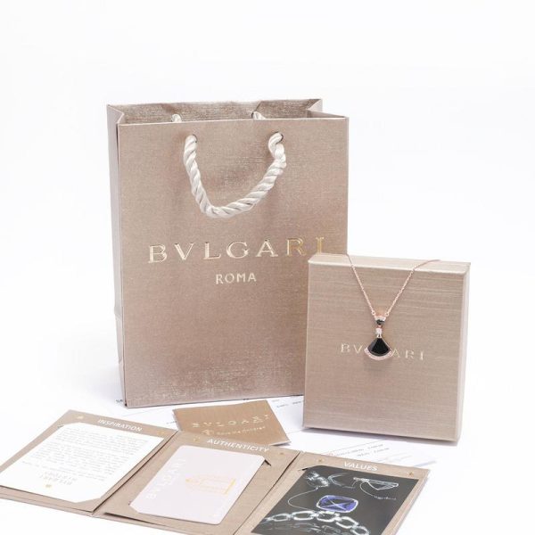 réplica,joyas,joyería,1:1,replica,fake,lujo,barato [Versión de alta calidad] Collar con colgante en forma de abanico BVLGARI (7D60)
