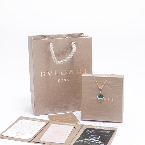 réplica,joyas,joyería,1:1,replica,fake,lujo,barato [Versión de alta calidad] Collar con colgante en forma de abanico BVLGARI V (6A9E)