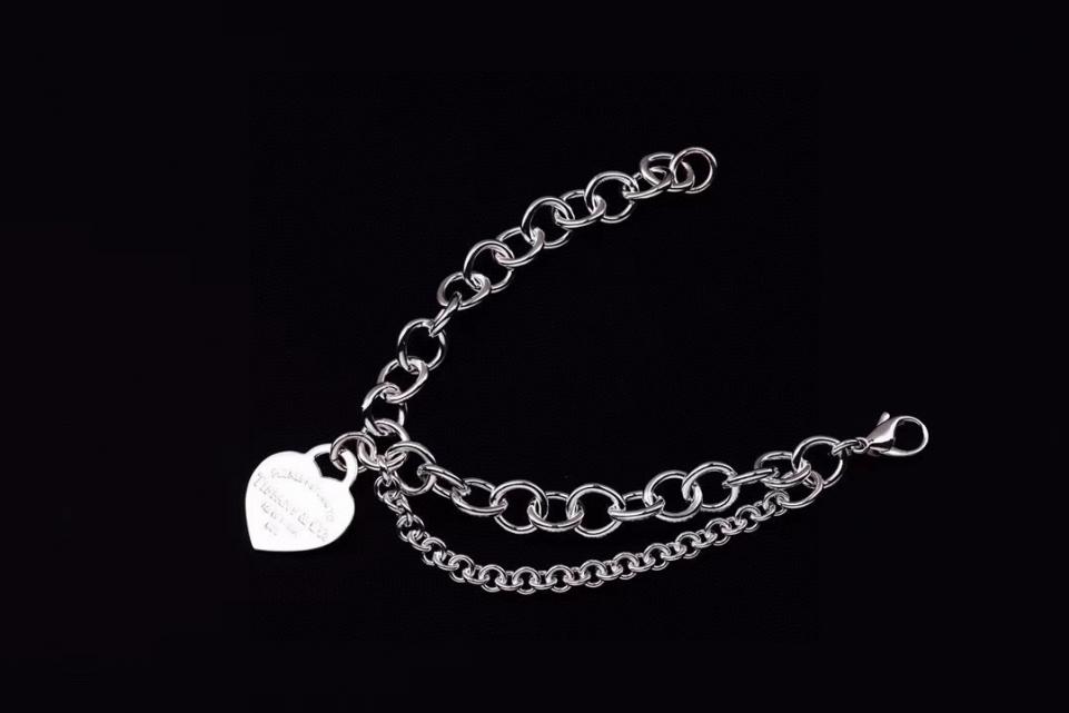 réplica,joyas,joyería,1:1,replica,fake,lujo,barato Pulsera con pasador de corazón Tiffany