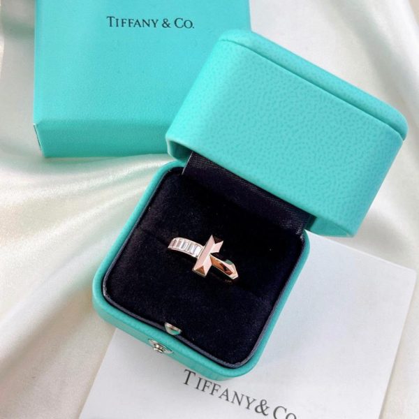réplica,joyas,joyería,1:1,replica,fake,lujo,barato Cadena de clavícula con diamantes completos con letras Tiffany LOVE