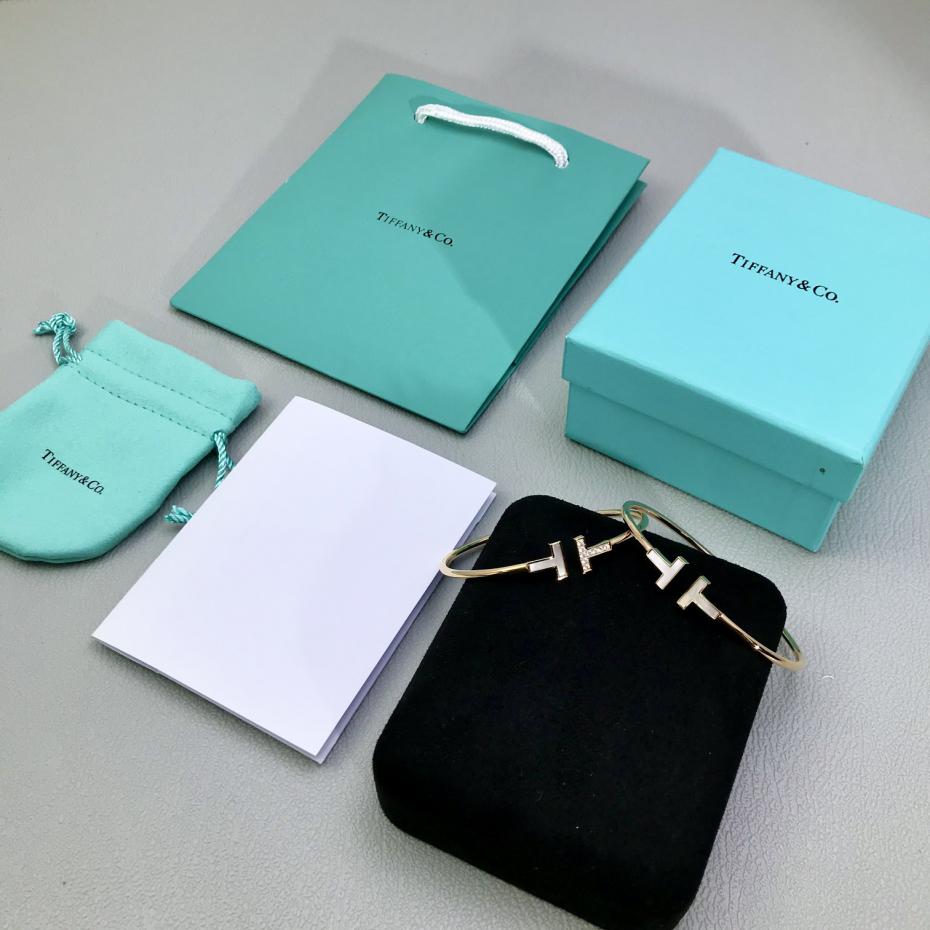 réplica,joyas,joyería,1:1,replica,fake,lujo,barato réplica,joyas,joyería,1:1,replica,fake,lujo,barato Pulsera abierta serie Tiffany doble T