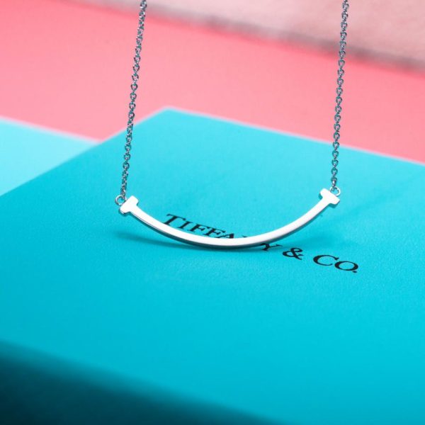 réplica,joyas,joyería,1:1,replica,fake,lujo,barato Collar pequeño sin diamantes Tiffany T Smile