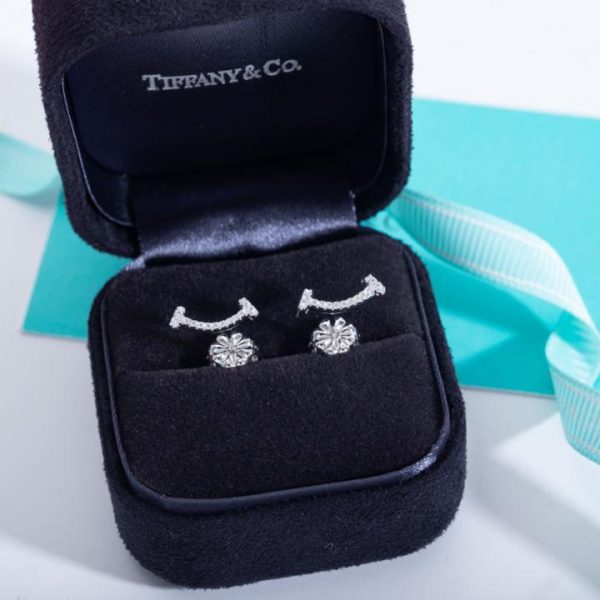 réplica,joyas,joyería,1:1,replica,fake,lujo,barato Pendientes Tiffany T con diamantes