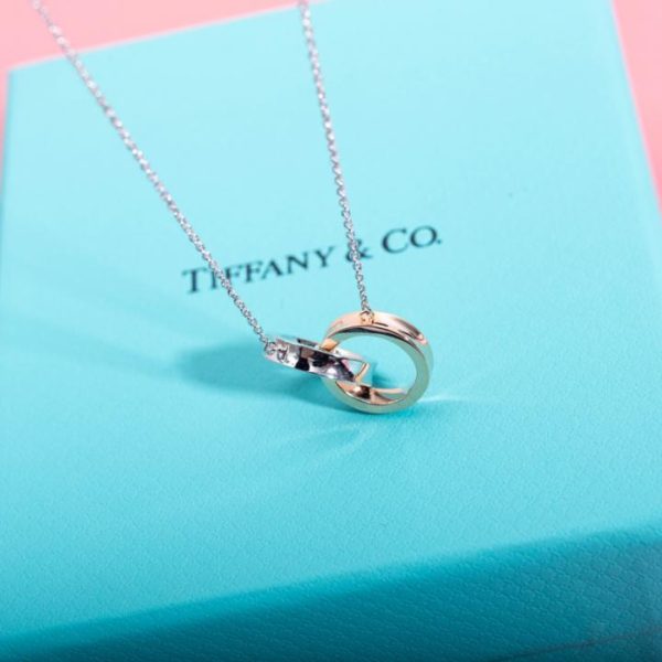 réplica,joyas,joyería,1:1,replica,fake,lujo,barato Collar Tiffany T con doble anillo 1837