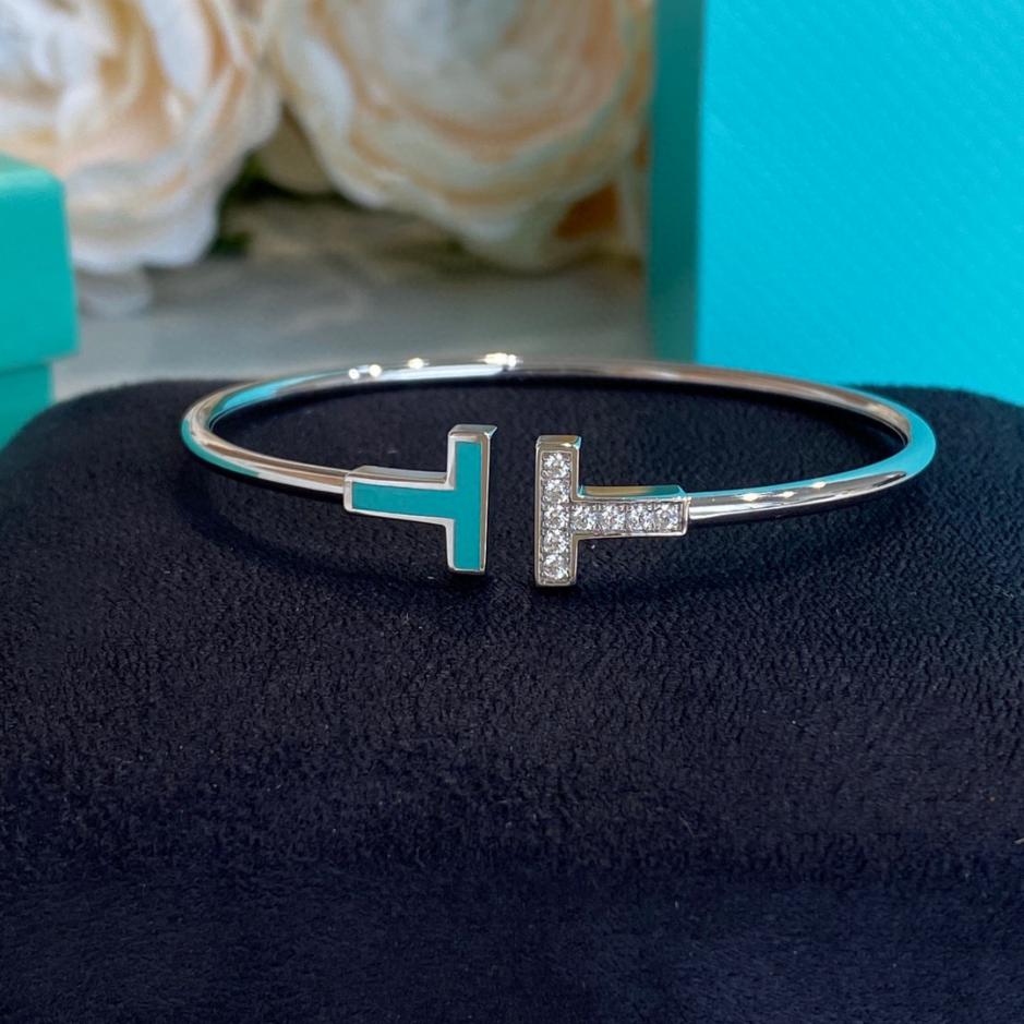 réplica,joyas,joyería,1:1,replica,fake,lujo,barato réplica,joyas,joyería,1:1,replica,fake,lujo,barato Pulsera Tiffany doble T azul