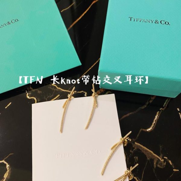 réplica,joyas,joyería,1:1,replica,fake,lujo,barato Pendientes grandes de línea larga de la serie de nudos Tiffany