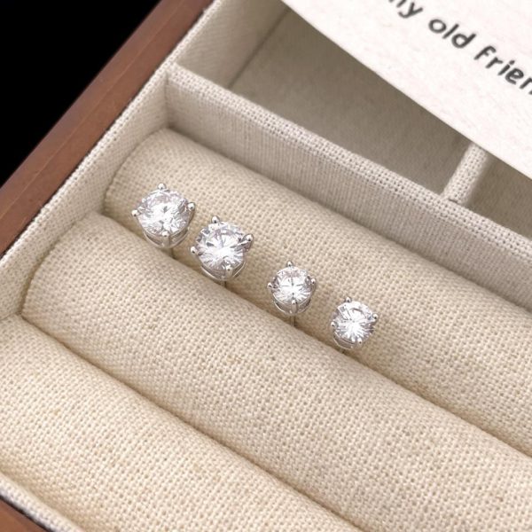 réplica,joyas,joyería,1:1,replica,fake,lujo,barato Pendientes con solitario de cuatro puntas Tiffany T