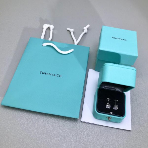 réplica,joyas,joyería,1:1,replica,fake,lujo,barato Pendientes Tiffany T cuadrados con diamantes