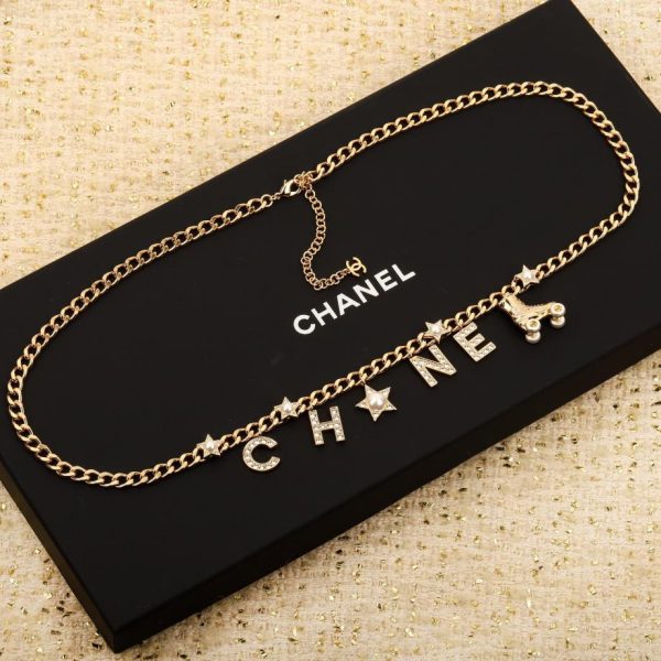 réplica,joyas,joyería,1:1,replica,fake,lujo,barato Cadena para la cintura con patines con letras Chanel24c