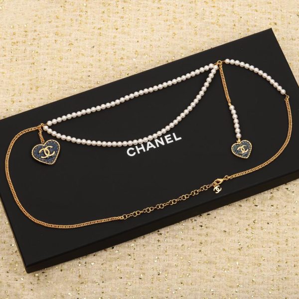 réplica,joyas,joyería,1:1,replica,fake,lujo,barato Cadena de cintura con media cadena y media cuenta de Chanel