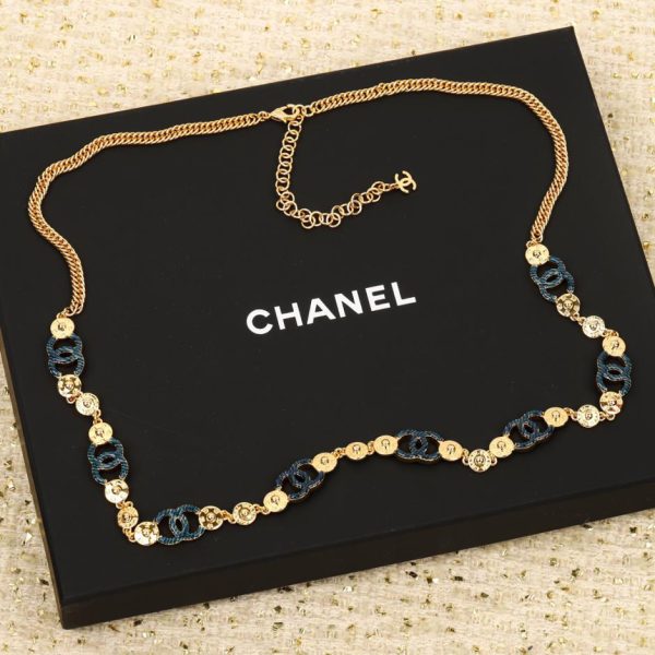 réplica,joyas,joyería,1:1,replica,fake,lujo,barato Collar de cadena de cintura con perlas Love de Chanel