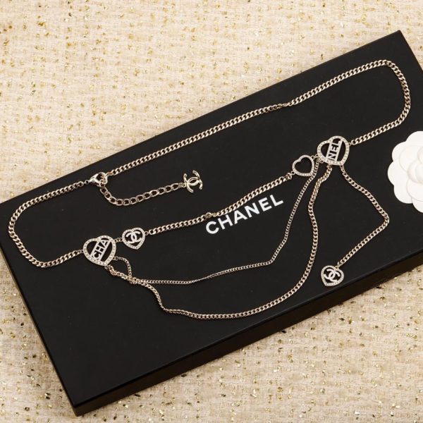 réplica,joyas,joyería,1:1,replica,fake,lujo,barato Cadena de cintura con estrella de cinco puntas hecha a mano de Chanel