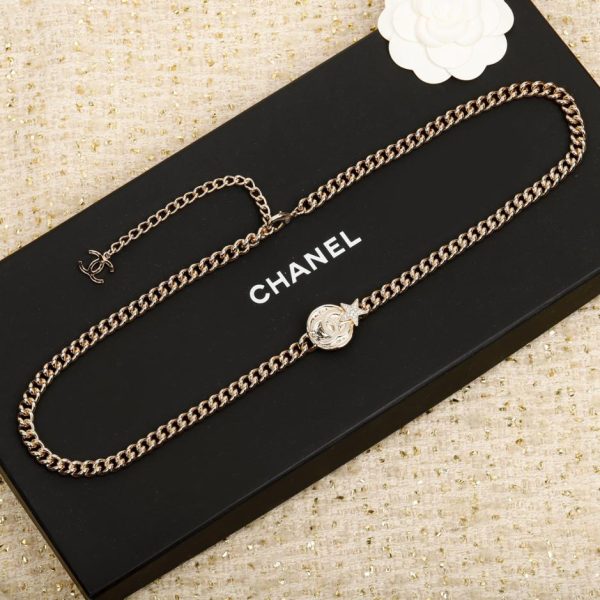 réplica,joyas,joyería,1:1,replica,fake,lujo,barato Cadena de cintura con flores pequeñas hecha a mano de Chanel