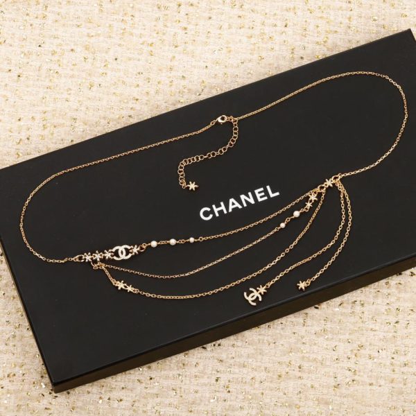 réplica,joyas,joyería,1:1,replica,fake,lujo,barato Cadena de cintura de camelia rosa Chanel23C