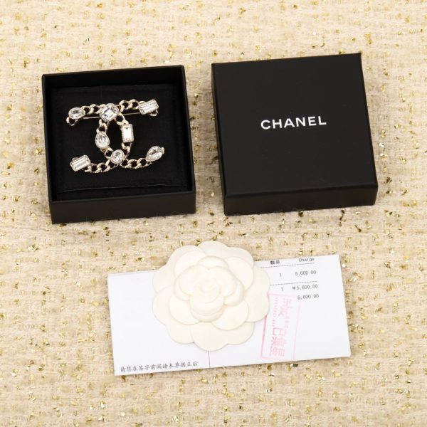 réplica,joyas,joyería,1:1,replica,fake,lujo,barato Broche chane l doble c