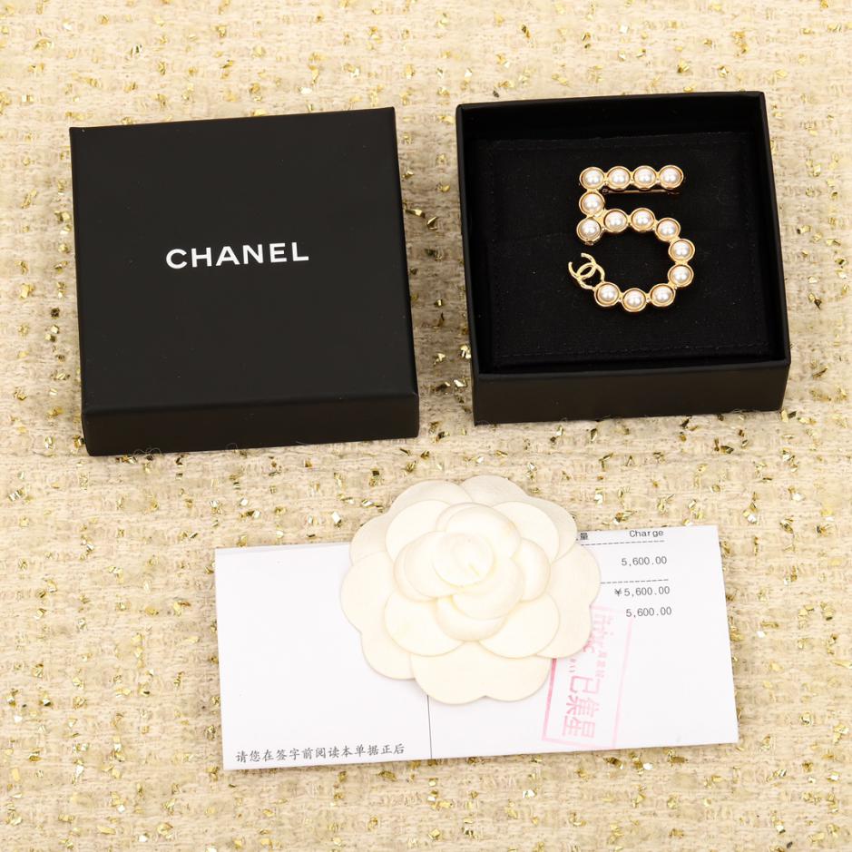 réplica,joyas,joyería,1:1,replica,fake,lujo,barato réplica,joyas,joyería,1:1,replica,fake,lujo,barato Broche de perlas transparentes Chanel