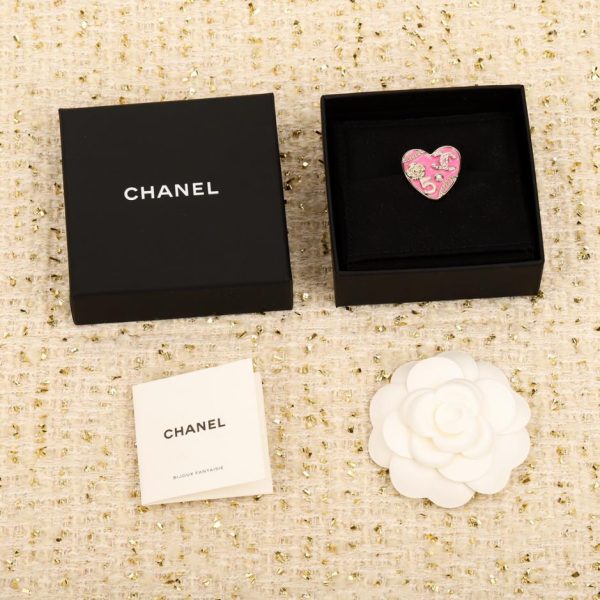 réplica,joyas,joyería,1:1,replica,fake,lujo,barato Broche de amor esmaltado Chanel