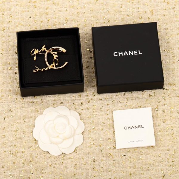 réplica,joyas,joyería,1:1,replica,fake,lujo,barato Broche Chanel doble c