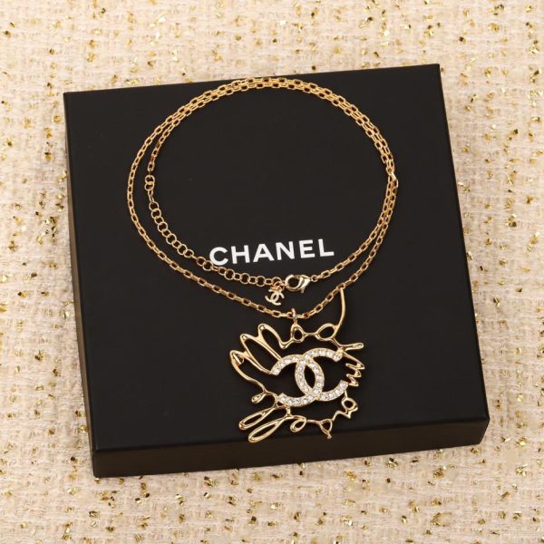 réplica,joyas,joyería,1:1,replica,fake,lujo,barato Collar Chanel de cuero doble C