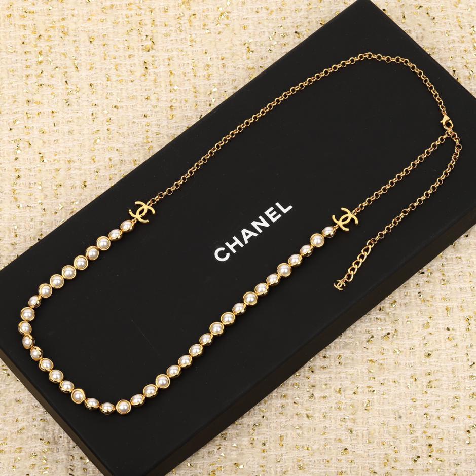 réplica,joyas,joyería,1:1,replica,fake,lujo,barato réplica,joyas,joyería,1:1,replica,fake,lujo,barato Collar Chanel de media cadena y media cuenta