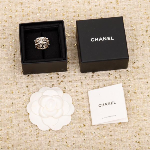 réplica,joyas,joyería,1:1,replica,fake,lujo,barato Anillo Chanel con estrella de cinco puntas doble c