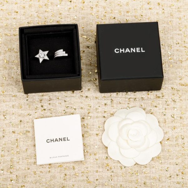 réplica,joyas,joyería,1:1,replica,fake,lujo,barato Anillo desgastado con letras Chanel