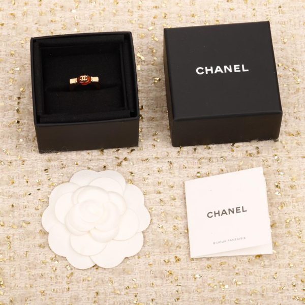 réplica,joyas,joyería,1:1,replica,fake,lujo,barato Anillo pequeño de frijol marrón Chanel