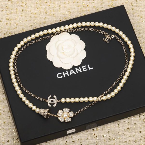 réplica,joyas,joyería,1:1,replica,fake,lujo,barato Cadena de suéter en maceta Chanel