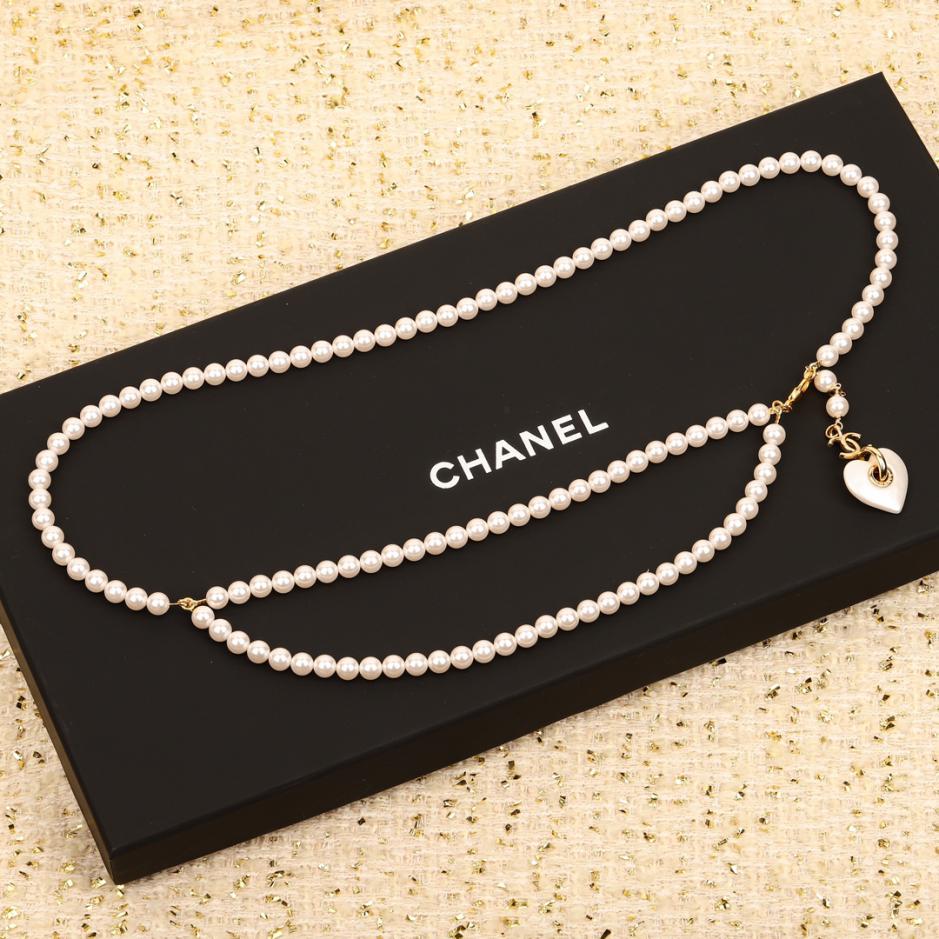 réplica,joyas,joyería,1:1,replica,fake,lujo,barato réplica,joyas,joyería,1:1,replica,fake,lujo,barato Cadena de cintura Chanel con perlas love