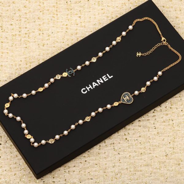 réplica,joyas,joyería,1:1,replica,fake,lujo,barato Cadena de suéter Chanel denim love
