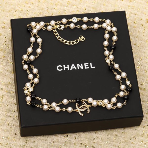 réplica,joyas,joyería,1:1,replica,fake,lujo,barato Cadena de suéter de perlas Chanel