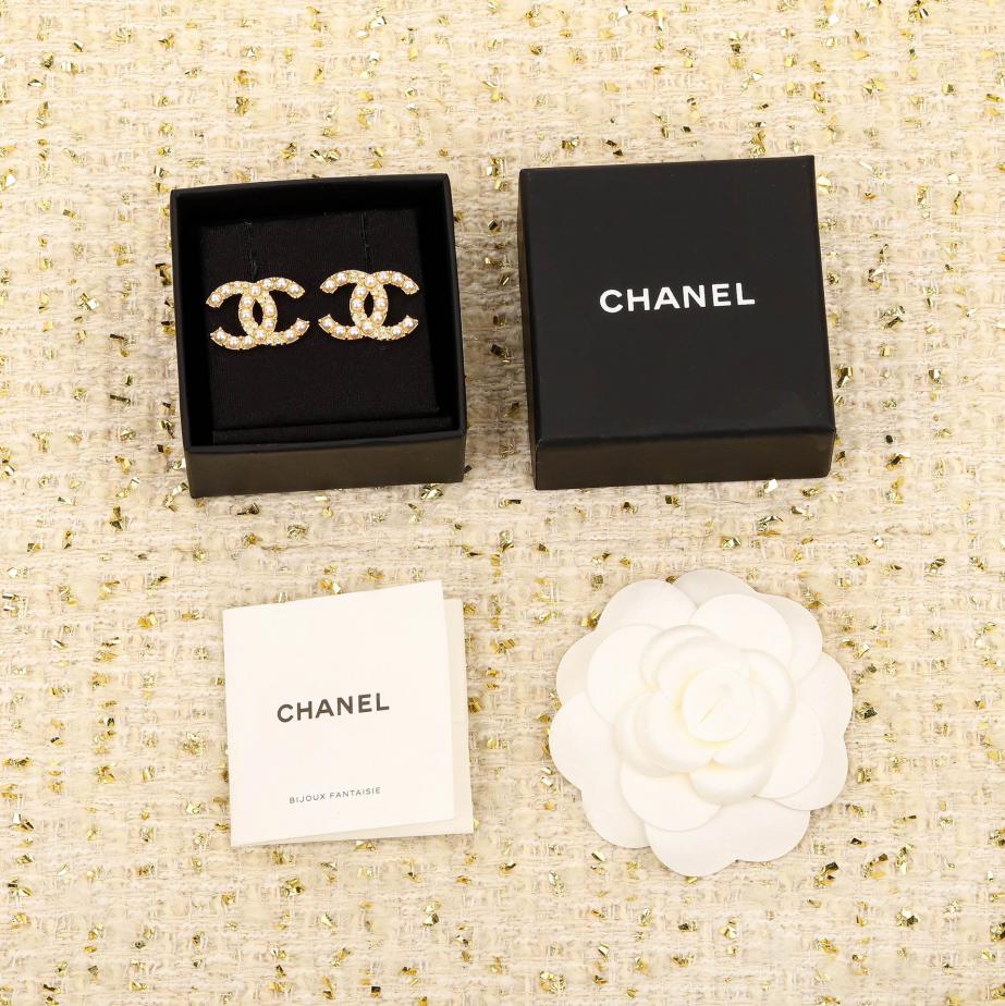 réplica,joyas,joyería,1:1,replica,fake,lujo,barato réplica,joyas,joyería,1:1,replica,fake,lujo,barato Pendientes de perlas Chanel doble c