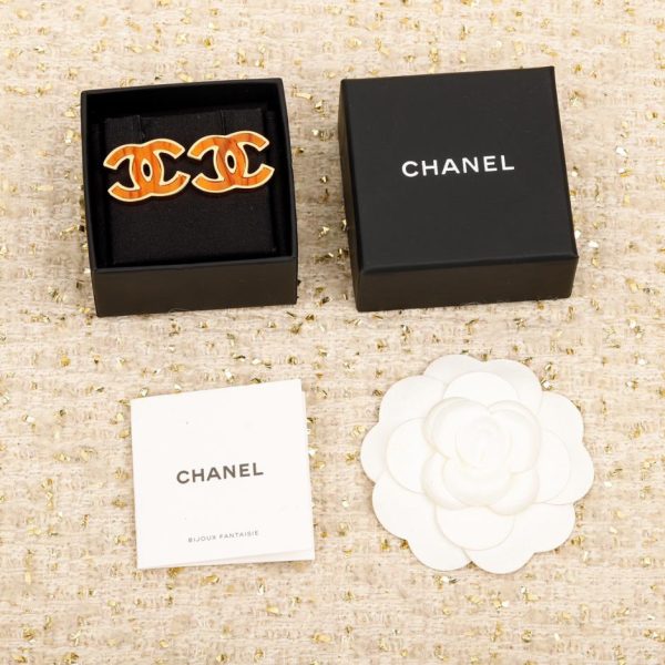 réplica,joyas,joyería,1:1,replica,fake,lujo,barato Pendientes chanel hechos a mano con doble c