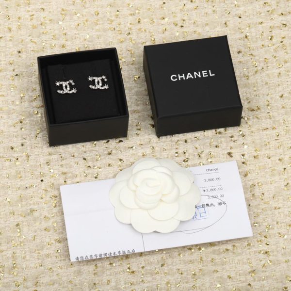 réplica,joyas,joyería,1:1,replica,fake,lujo,barato Pendientes Chanel estrella de cinco puntas doble C