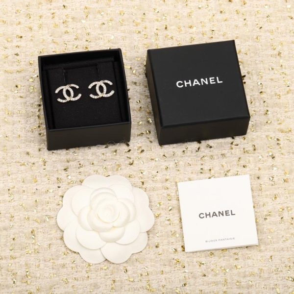 réplica,joyas,joyería,1:1,replica,fake,lujo,barato Pendientes Chanel doble C pendientes doble C