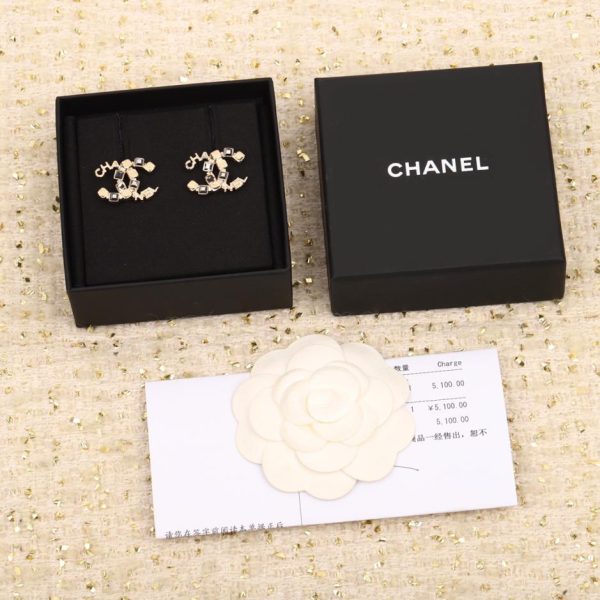 réplica,joyas,joyería,1:1,replica,fake,lujo,barato Pendientes Chanel doble C