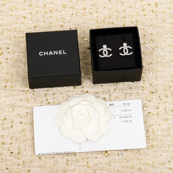 réplica,joyas,joyería,1:1,replica,fake,lujo,barato Pendientes Chanel doble c