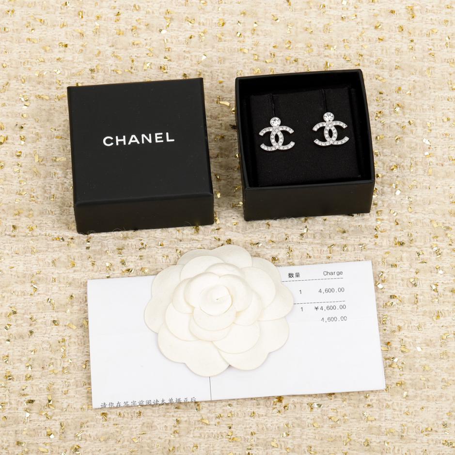 réplica,joyas,joyería,1:1,replica,fake,lujo,barato réplica,joyas,joyería,1:1,replica,fake,lujo,barato Pendientes Chanel doble c