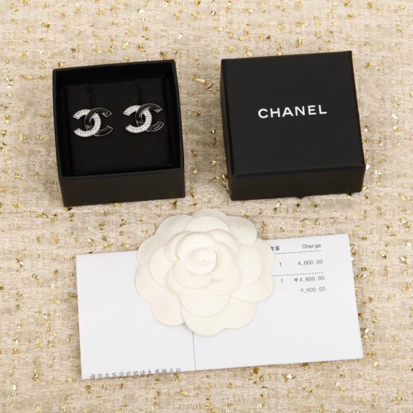 réplica,joyas,joyería,1:1,replica,fake,lujo,barato Pendientes Chanel doble c