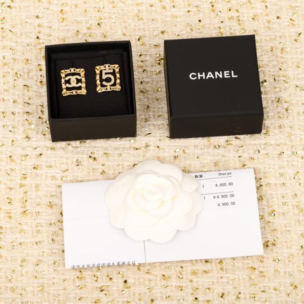 réplica,joyas,joyería,1:1,replica,fake,lujo,barato Pendientes huecos asimétricos cuadrados de Chanel