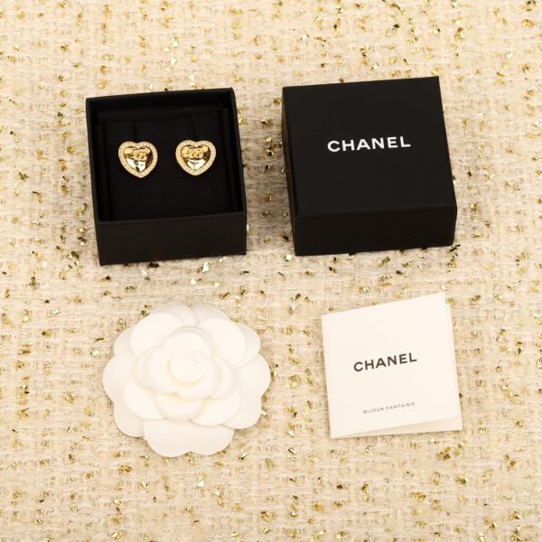réplica,joyas,joyería,1:1,replica,fake,lujo,barato Chanel amor pendientes doble c